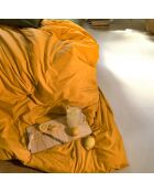 Housse de couette en coton Basic moutarde