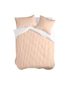 Housse de couette en coton Layering pêche