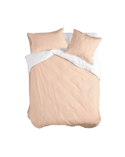 Housse de couette en coton Layering pêche