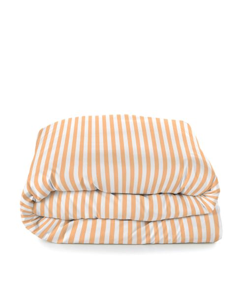 Housse de couette en coton Layering pêche