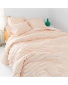 Housse de couette en coton Layering pêche