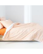 Housse de couette en coton Layering pêche