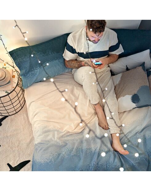 Housse de couette en coton Nightfall bleu marine