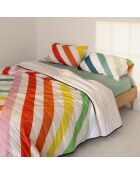 Colcha de algodón multicolor Happy Stripes