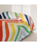 Colcha de algodón multicolor Happy Stripes
