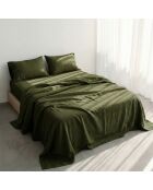 Drap en coton Basic  vert olive