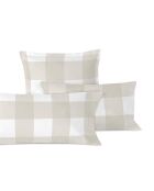 Beige katoenen kussensloop van Gingham - 60x60 cm