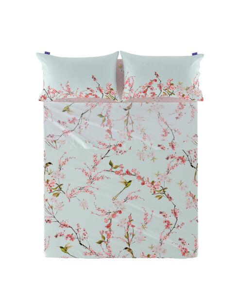 Drap en coton Chinoiserie multicolore