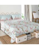 Drap en coton Chinoiserie multicolore