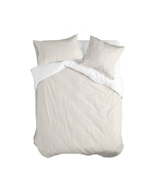 Housse de couette en coton Layering beige
