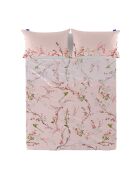 Drap en coton Chinoiserie rose  multicolore