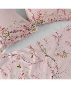 Drap en coton Chinoiserie rose  multicolore