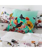 Birds of paradise veelkleurige katoenen kussenhoes - 60x60 cm