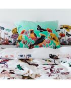 Birds of paradise veelkleurige katoenen kussenhoes - 60x60 cm