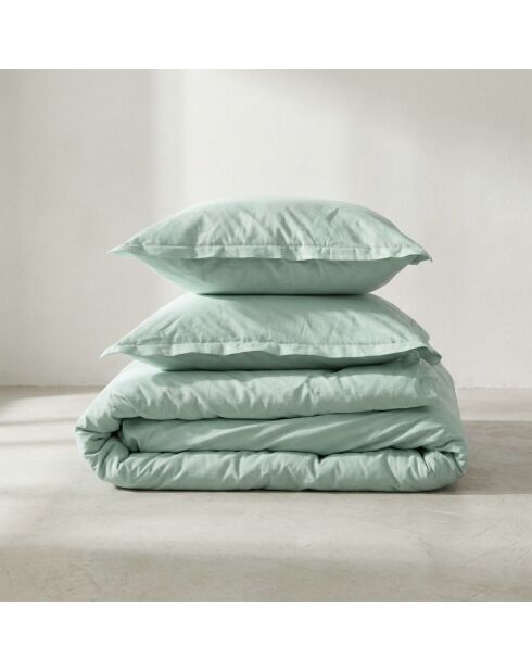 Housse de couette en coton Basic menthe