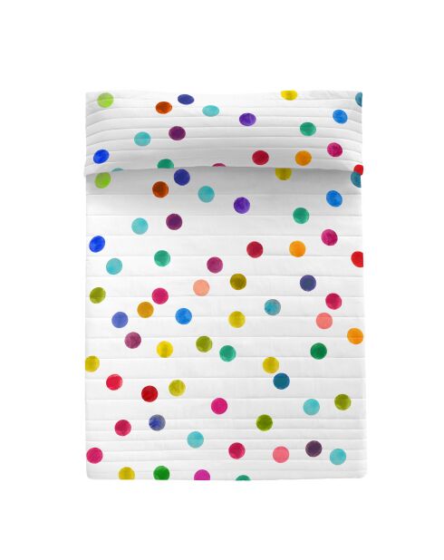 Colcha de algodón confeti multicolor