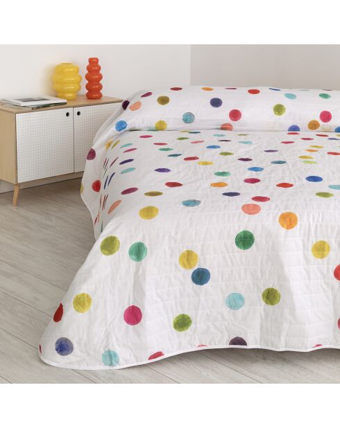 Colcha de algodón confeti multicolor
