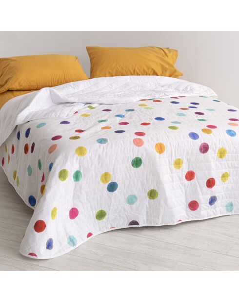 Colcha de algodón confeti multicolor