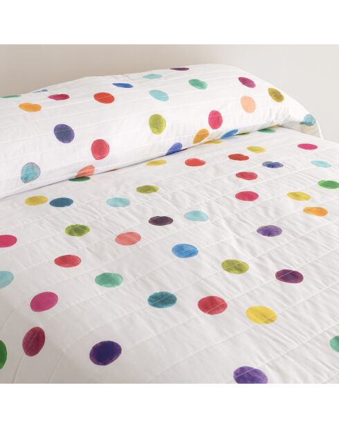 Colcha de algodón confeti multicolor