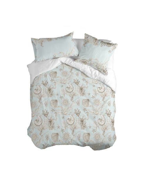 Housse de couette en coton Coral reef multicolore