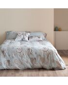 Housse de couette en coton Coral reef multicolore
