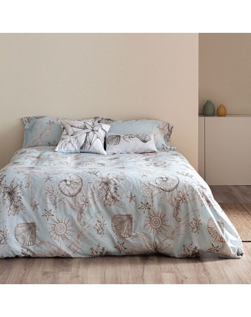 Housse de couette en coton Coral reef multicolore