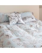 Housse de couette en coton Coral reef multicolore