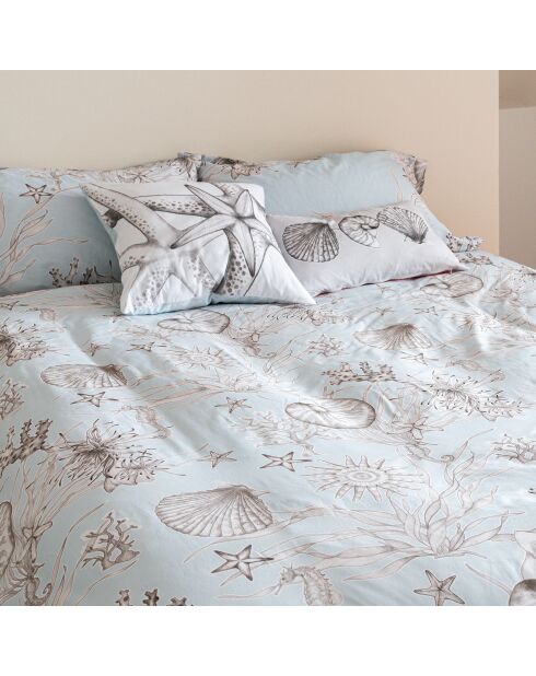 Housse de couette en coton Coral reef multicolore