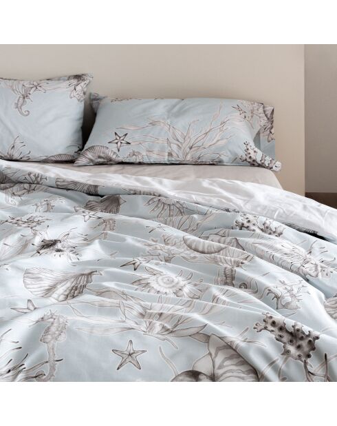 Housse de couette en coton Coral reef multicolore
