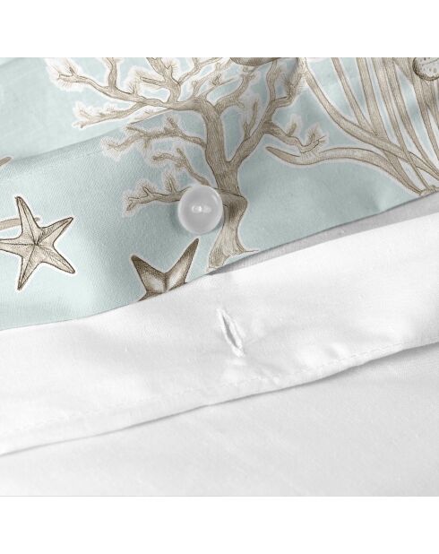 Housse de couette en coton Coral reef multicolore
