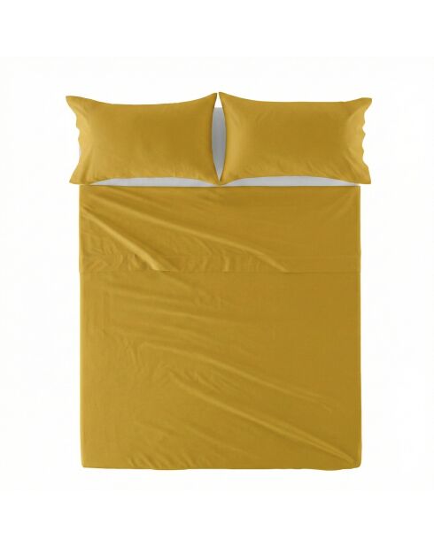 Drap en coton Basic moutarde