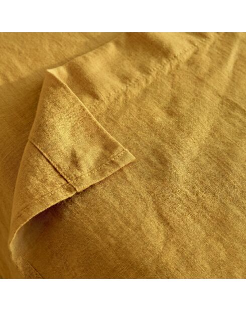 Drap en coton Basic moutarde
