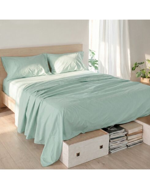 Drap en coton Basic menthe