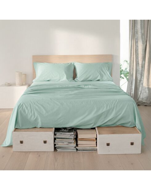 Drap en coton Basic menthe
