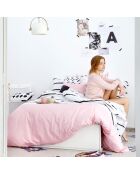 Housse de couette en coton Blush  multicolore
