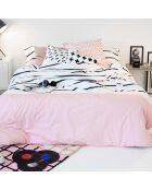 Housse de couette en coton Blush  multicolore