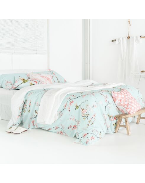 Housse de couette en coton Chinoiserie multicolore