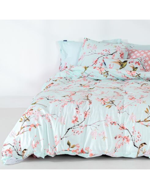 Housse de couette en coton Chinoiserie multicolore