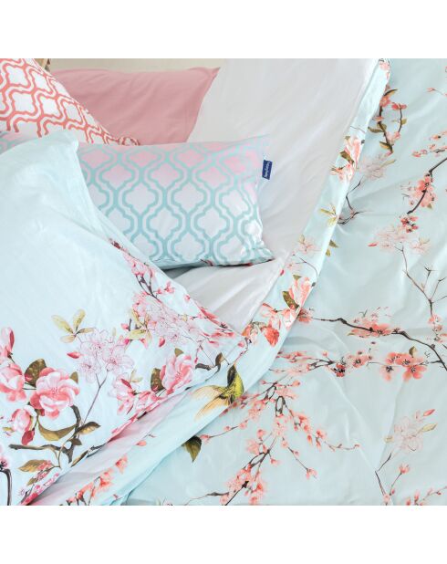 Housse de couette en coton Chinoiserie multicolore