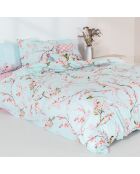 Housse de couette en coton Chinoiserie multicolore