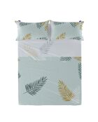 Drap en coton Foliage mint multicolore