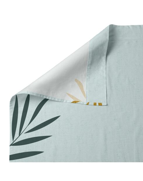Drap en coton Foliage mint multicolore