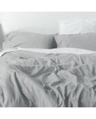 Housse de couette en coton Basic gris clair