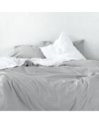 Housse de couette en coton Basic gris clair
