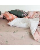 Spannbetttuch aus Baumwolle mit sommerlichem Blumenmuster (Bett 90), mehrfarbig, 90 x 200 x 32 cm
