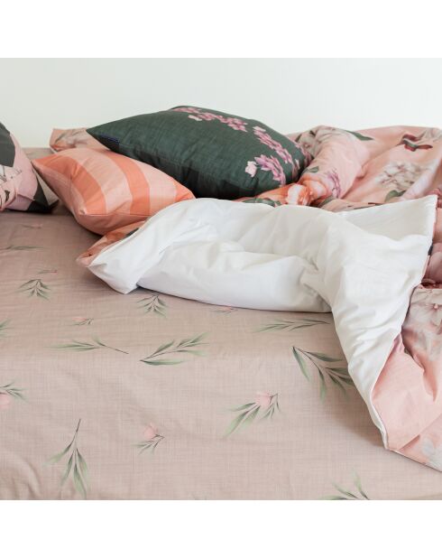 Spannbetttuch aus Baumwolle mit sommerlichem Blumenmuster (Bett 90), mehrfarbig, 90 x 200 x 32 cm