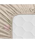Spannbetttuch aus Baumwolle mit sommerlichem Blumenmuster (Bett 90), mehrfarbig, 90 x 200 x 32 cm