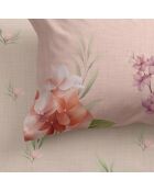 Spannbetttuch aus Baumwolle mit sommerlichem Blumenmuster (Bett 90), mehrfarbig, 90 x 200 x 32 cm