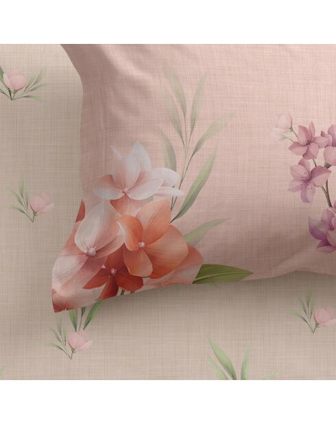 Spannbetttuch aus Baumwolle mit sommerlichem Blumenmuster (Bett 90), mehrfarbig, 90 x 200 x 32 cm