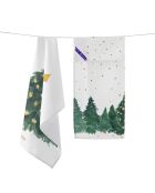 2 Torchons en coton Sapin multicolores - 70x50 cm